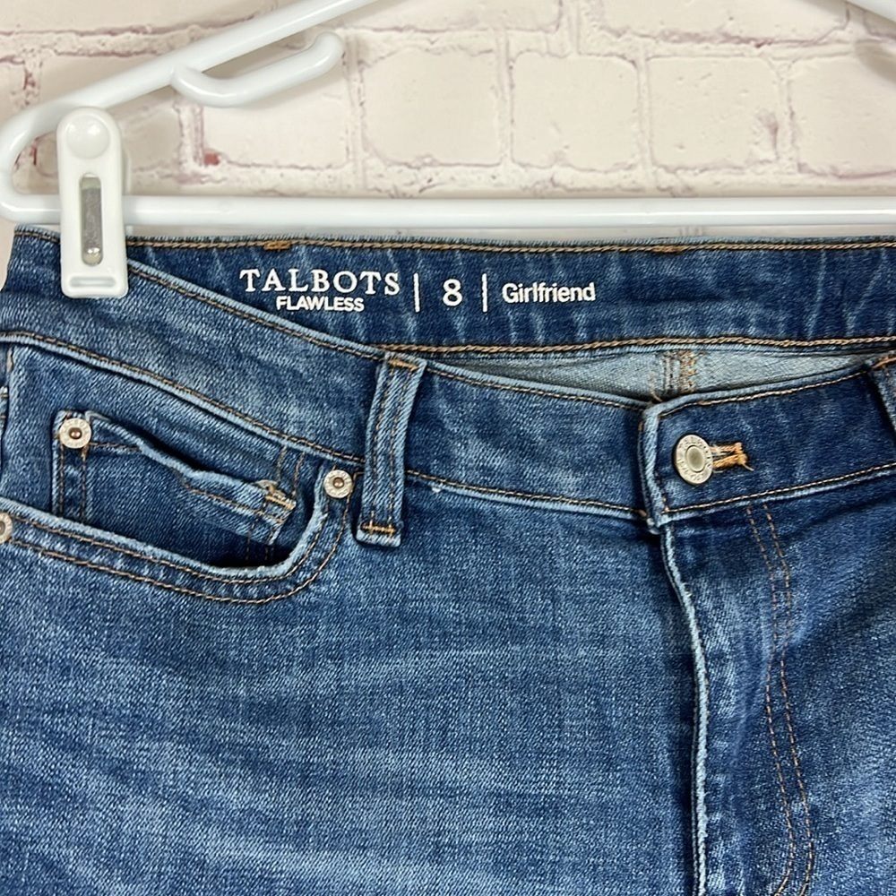 Talbots Flawless Five Pocket Girlfriend Size 8 Medium Wash - Picture 4 of 5